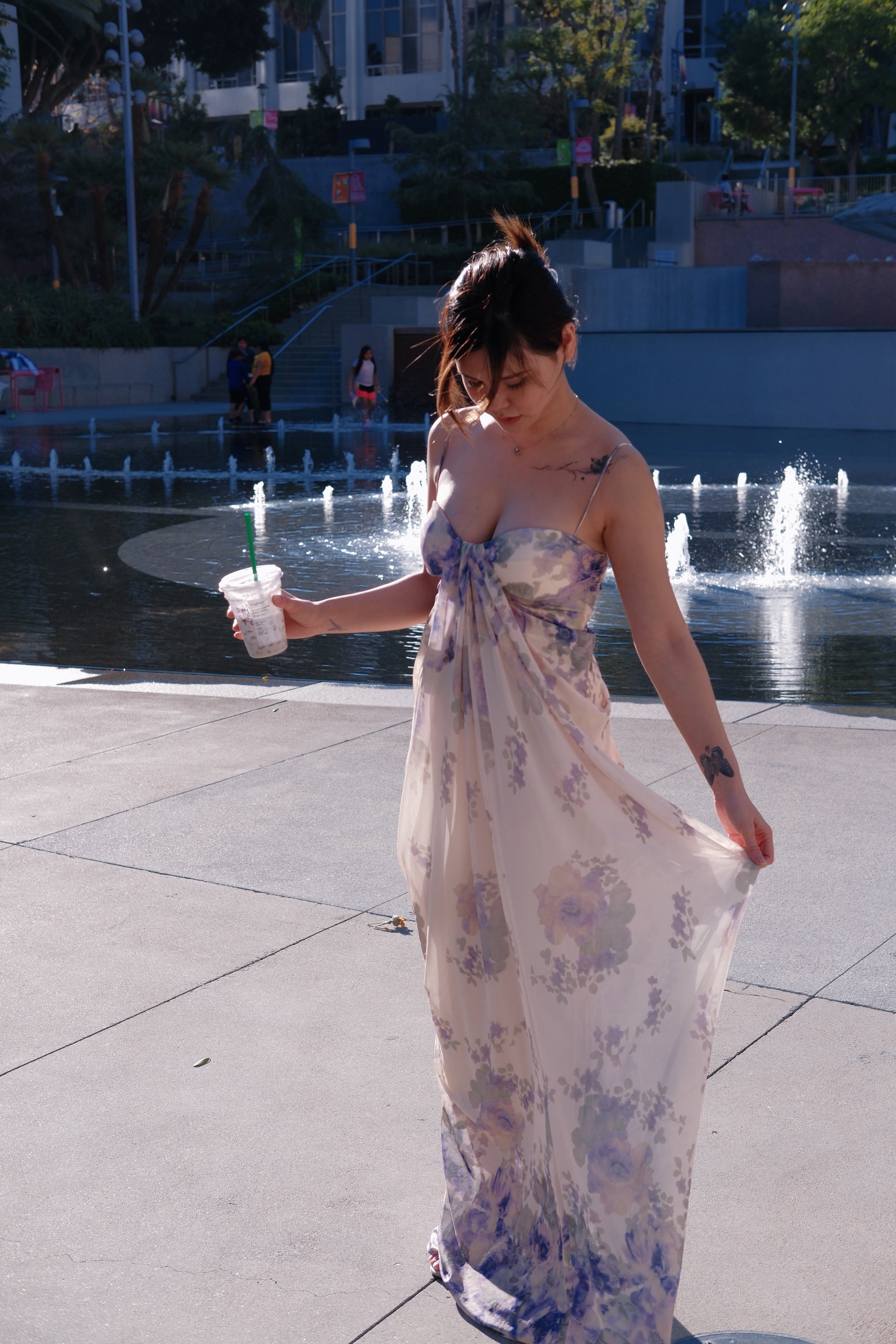 Floral Whispers｜Purple Haze Chiffon Maxi
