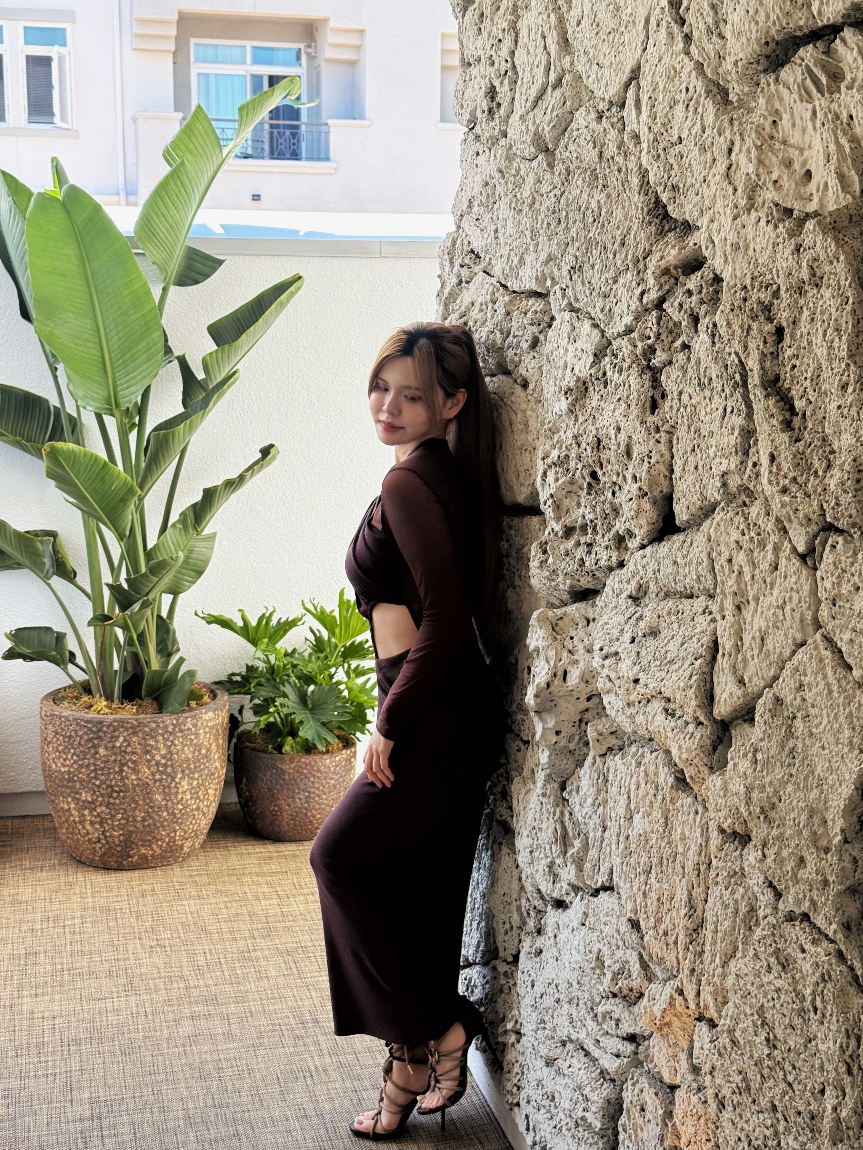Sienna Allur | Mesh Cut-Out Maxi Dress