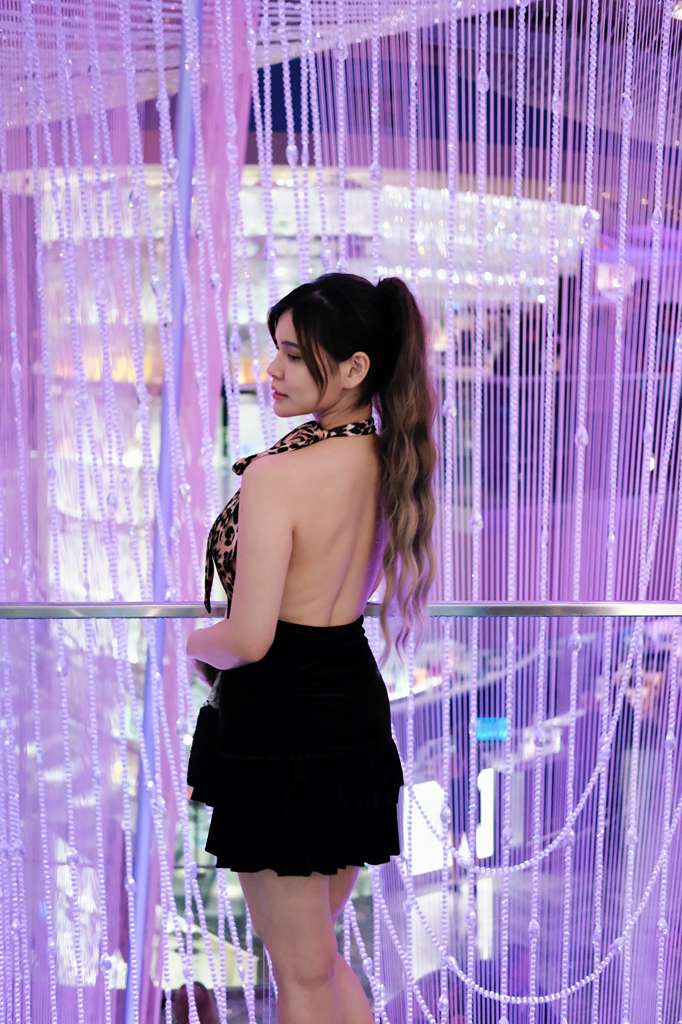 Midnight Muse | Leopard Backless Velvet Mini Dress