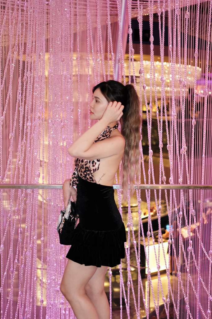 Midnight Muse | Leopard Backless Velvet Mini Dress